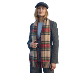 100% Irish Wool Scarf - Dress Stewart Tartan Plaid, 12