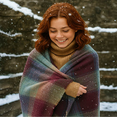 70% Mohair 30% Wool Blend Throw Blanket, 54