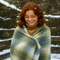 70% Mohair 30% Wool Blend Throw Blanket, 54