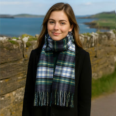 100% Wool Irish Plaid Scarf for Men and Women - 12