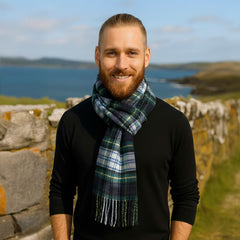 100% Wool Irish Plaid Scarf for Men and Women - 12