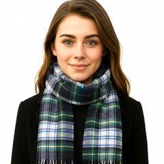 100% Wool Irish Plaid Scarf for Men and Women - 12