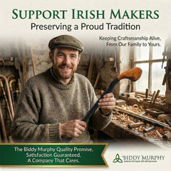 Shillelagh Walking Stick with Box, Handcrafted in Ireland Blackthorn Wood Cane, Black Lacquered Finish