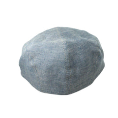 Irish Linen Newsboy Flat Cap - Blue, Lightweight & Breathable Slim Fit Hat