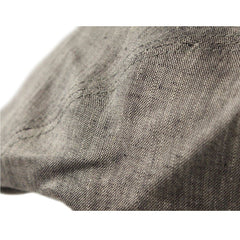 Irish Linen Newsboy Flat Cap - Charcoal, Lightweight & Breathable Slim Fit Hat