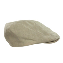 Irish Linen Newsboy Flat Cap - Cream, Lightweight & Breathable Slim Fit Hat