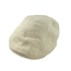 Irish Linen Newsboy Flat Cap - Cream, Lightweight & Breathable Slim Fit Hat
