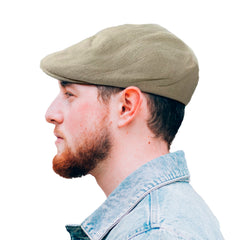 Linen Flat Cap Exclusive Lightweight Breathable Natural Irish Linen