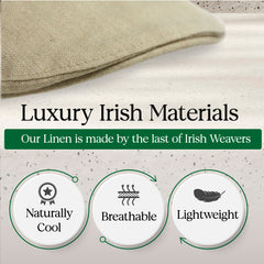 Linen Flat Cap Exclusive Lightweight Breathable Natural Irish Linen