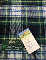 100% Wool Irish Plaid Scarf for Men and Women - 12