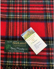 100% Wool Irish Plaid Scarf for Men and Women - 12