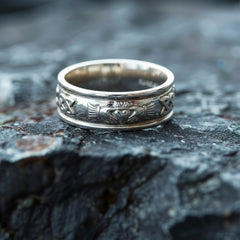 Sterling Silver Men's Irish Claddagh Ring for Wedding, Engagement, and Anniversary