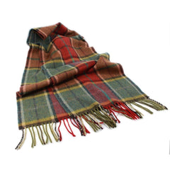 100% Wool Irish Plaid Scarf for Men and Women - 12