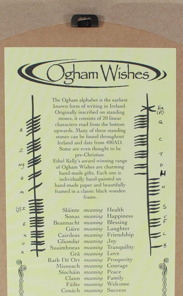 Anam Cara Soul Mate Ogham Framed Art Made in Ireland Biddy