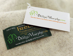 Biddy Murphy Irish Wool Blanket 100% Natural Lambswool Non-Dyed Throw 71 Inches Long by 52 Inches Wide Fringed Soft and Warm Woven Home Decor Made in Ireland