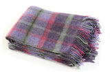 100% Wool Throw Plaid Blanket, 72