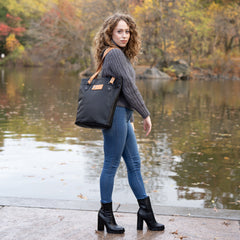 Italian Leather Shoulder Tote Bag, Celtic Embossed Handbag, Handcrafted in Ireland