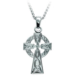 Irish Heritage: Small Celtic Cross Necklace, Sterling Silver