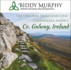 Sterling Silver Shamrock Necklace with Connemara Marble (Three-Leaf Clover Pendant and 18