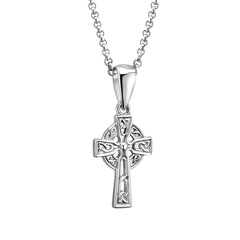 Authentic Sterling Silver Irish Celtic Cross Necklace