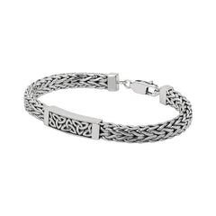 Heavy Sterling Silver Trinity Knot Men's Bracelet – Irish Craftsmanship
