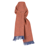 Men's Warm Winter Scarf, 100% Wool, Classic Herringbone, Made in Ireland