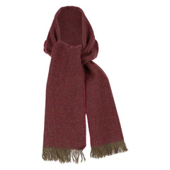 Men's Warm Winter Scarf, 100% Wool, Classic Herringbone, Made in Ireland