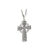 Men's Double-Sided Sterling Silver Celtic Cross Necklace