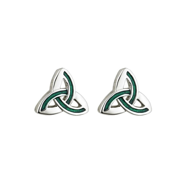 Antichi Piccoli Orecchini A Perno A Spirale Triskel Celtico Irlandese Simbolo Della Trinità Per Uomini E Donne In Argento Sterling Ossidato .925 ( 7MM