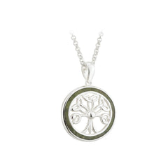 Connemara Marble & Silver Celtic Tree of Life Necklace