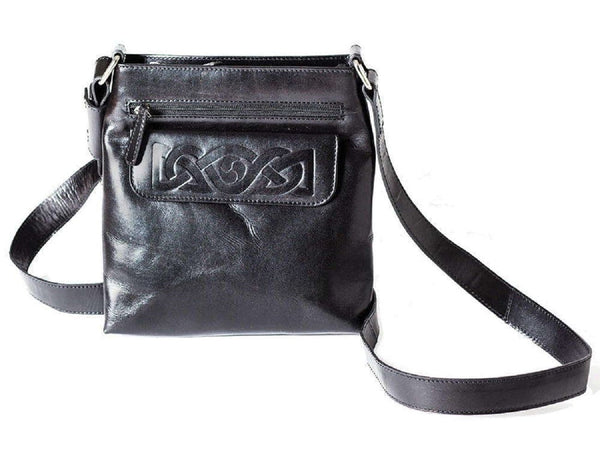 Leather Bag Cross Body Bag Ireland Crossbody Bags Celtic Embossed
