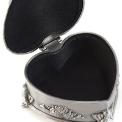 Irish Heart-Shaped Jewelry Box: Blessings in Pewter