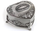 Irish Heart-Shaped Jewelry Box: Blessings in Pewter