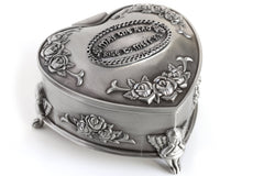 Irish Heart-Shaped Jewelry Box: Blessings in Pewter