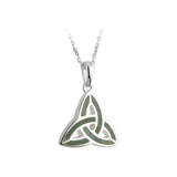 Connemara Marble Celtic Trinity Knot Pendant Necklace