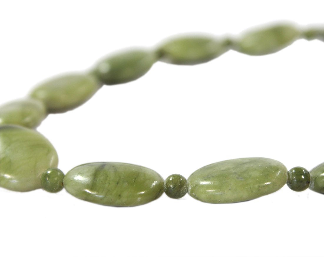 Connemara Marble Necklace Oval Beads Irish Made