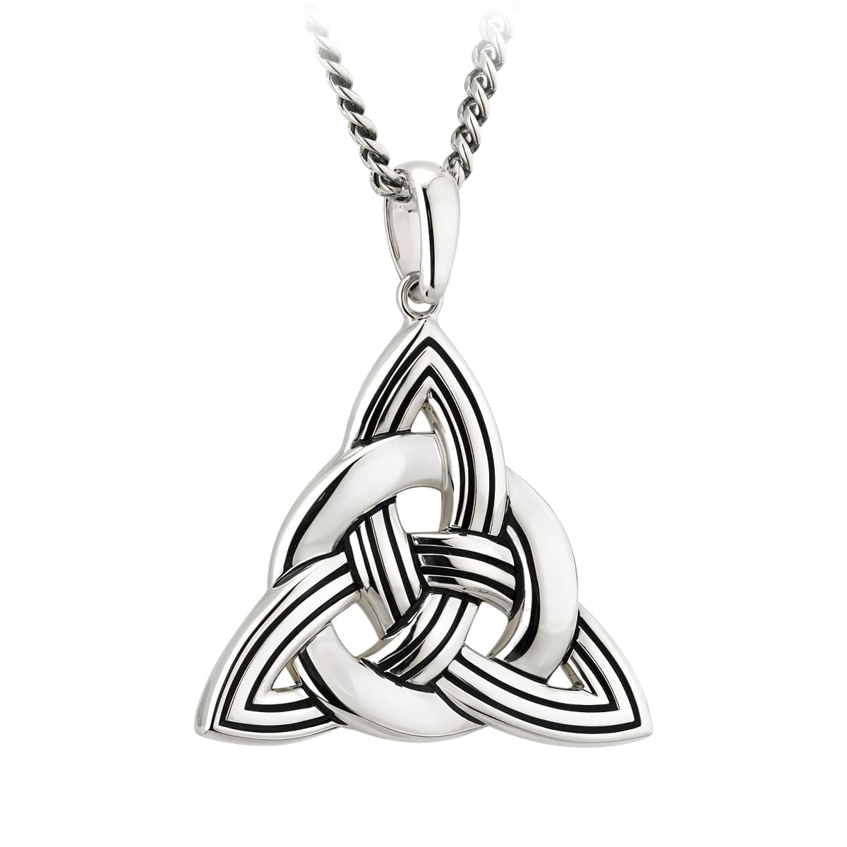 Sterling Silver Trinity Knot Necklace: Symbol of Enduring Love
