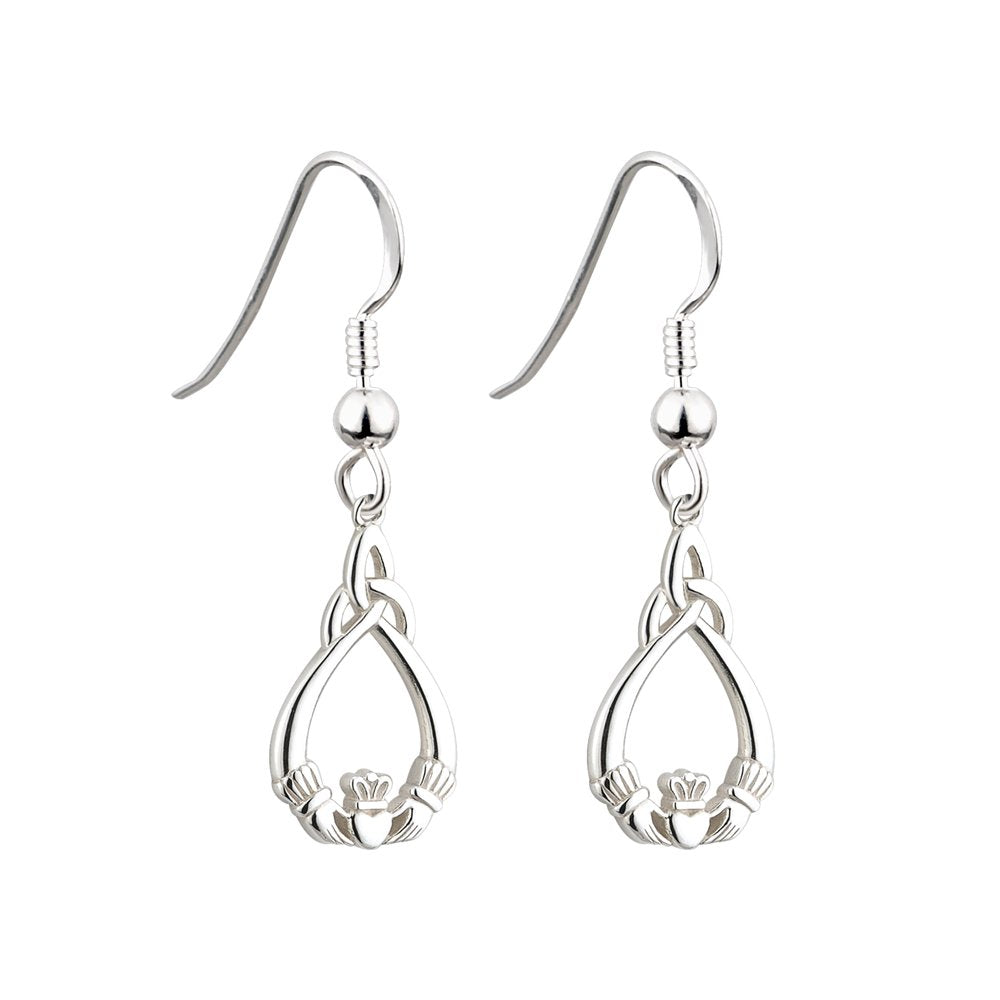 Claddagh and Trinity Knot Drop Earrings: A Gift of Irish Symbolism