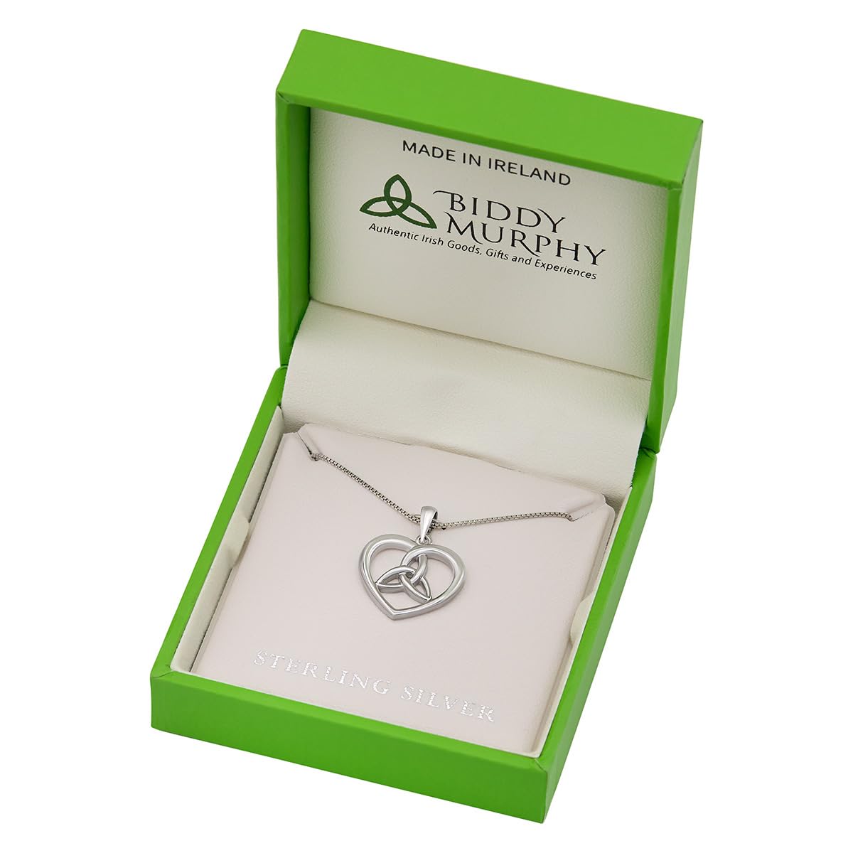 Trinity Knot Heart Necklace - Made in Ireland