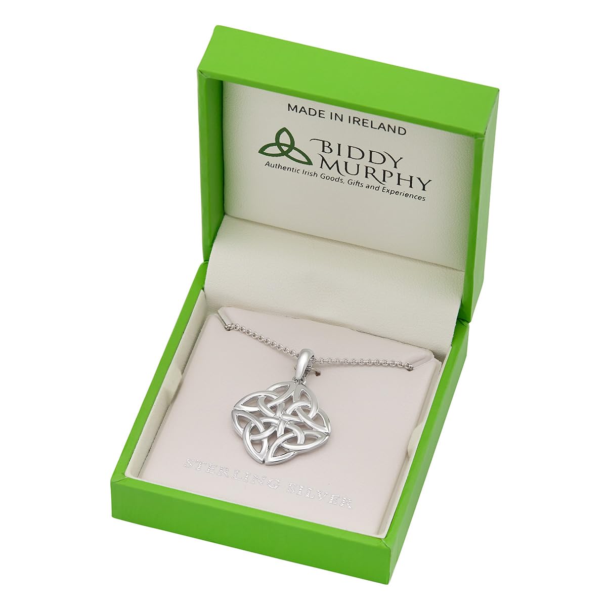 Sterling Silver Irish Celtic Knot Necklace: Symbol of Unending Love