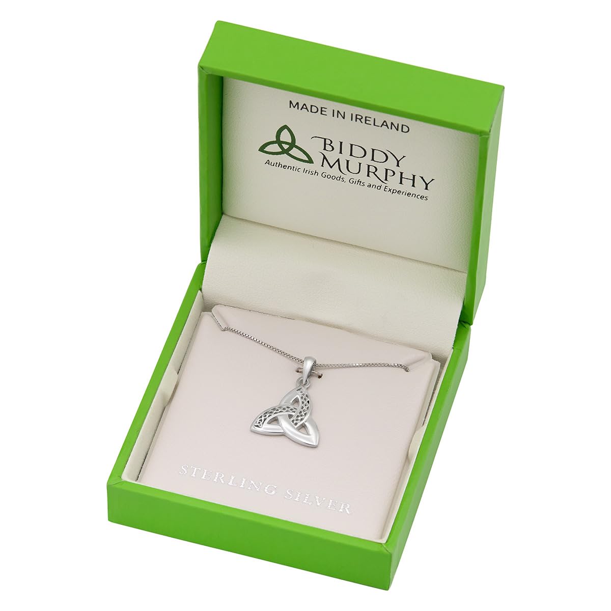 Gorgeous Celtic Weave Trinity Knot Necklace in Sterling Silver