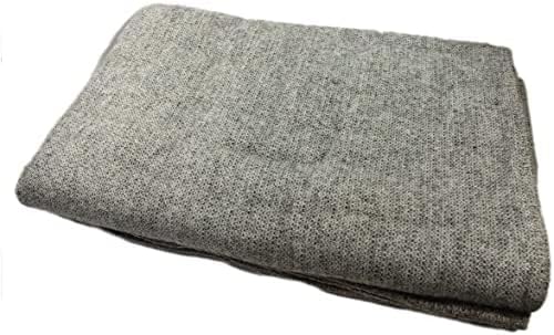 Solid Grey Irish Wool Throw Blanket – 100% Soft Lambswool (54" x 72"), Made in Ireland