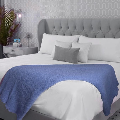 54" x 72" Mohair Wool Blend Throw Blanket 70% | 30% Fuzzy Soft Woven in Co. Tipperary, Ireland