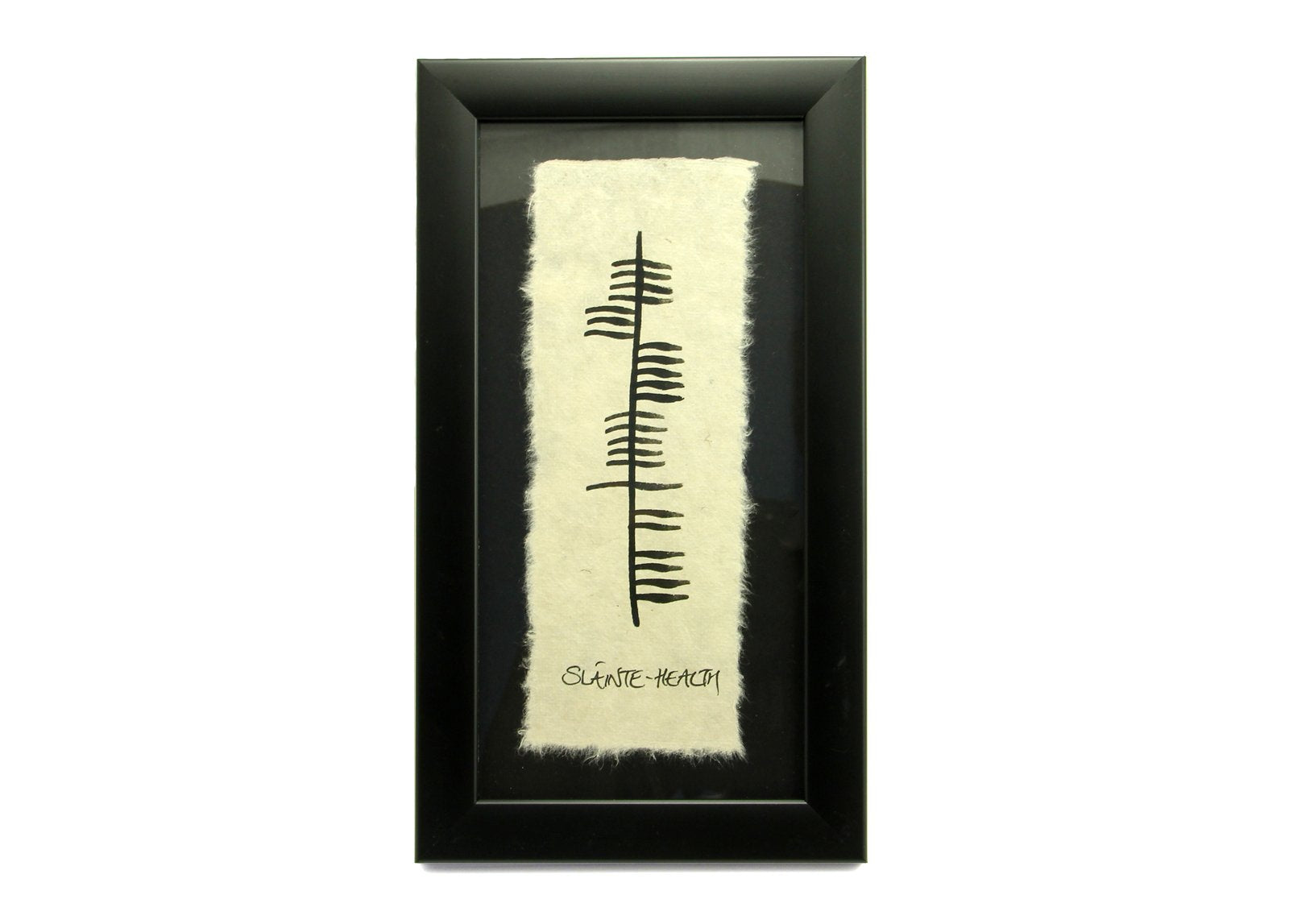 Biddy Murphy Irish Sláinte Toast Wall Art – Hand-Painted on Feathered Paper, Framed, Made in Ireland