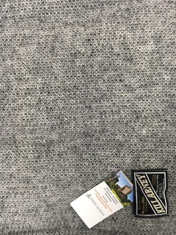 Solid Grey Irish Wool Throw Blanket - 100% Soft Lambswool (54" x 72")
