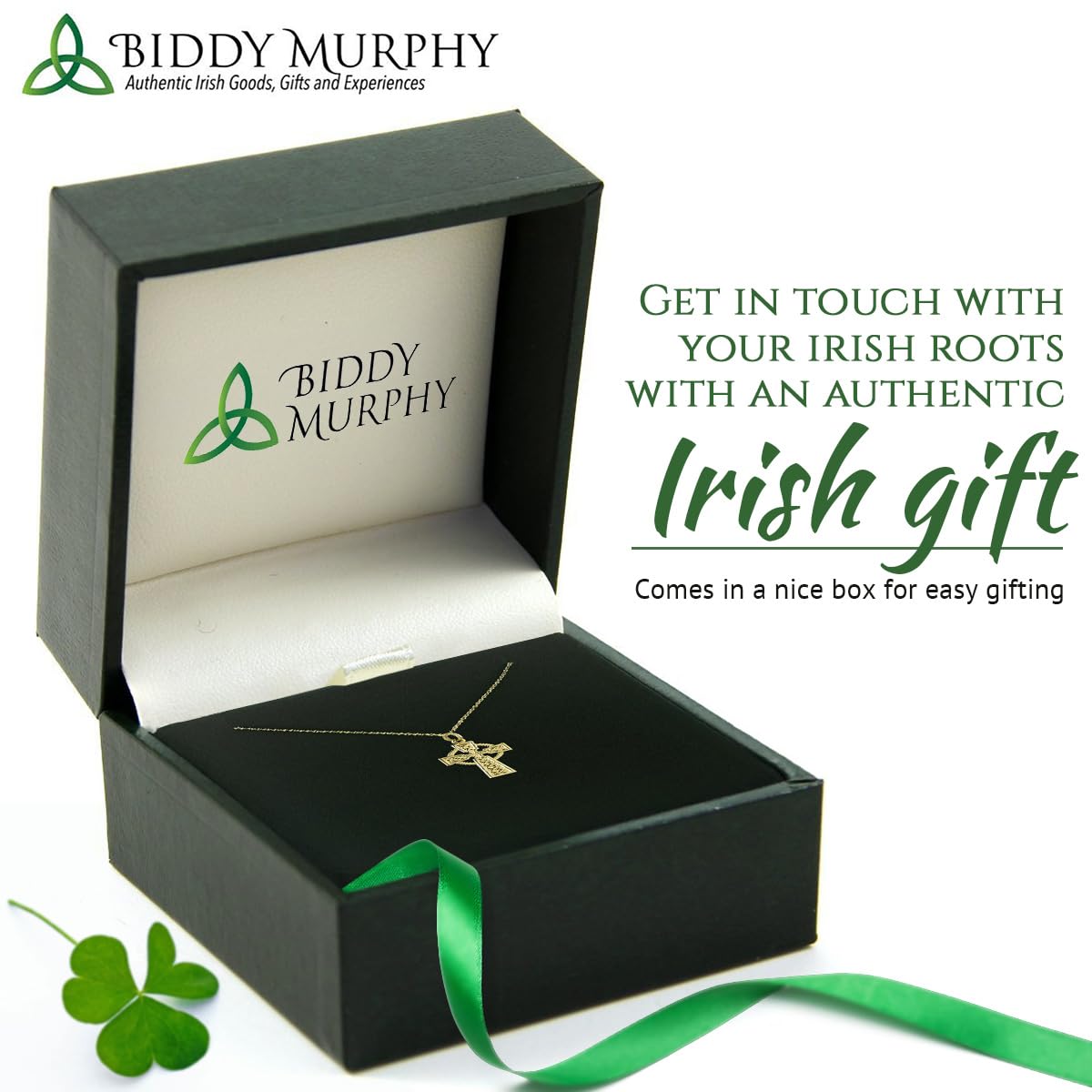10K Gold Irish Small Celtic Cross Necklace