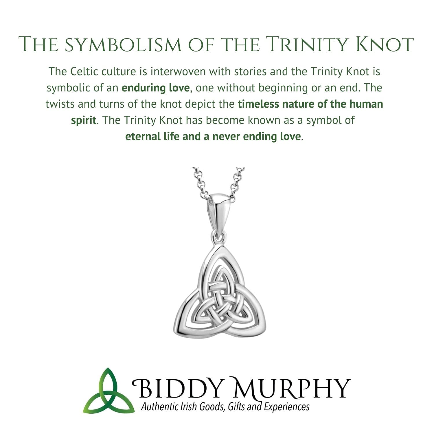 Sterling Silver Irish Trinity Knot Necklace: A Beautiful Symbol of Infinite Devotion