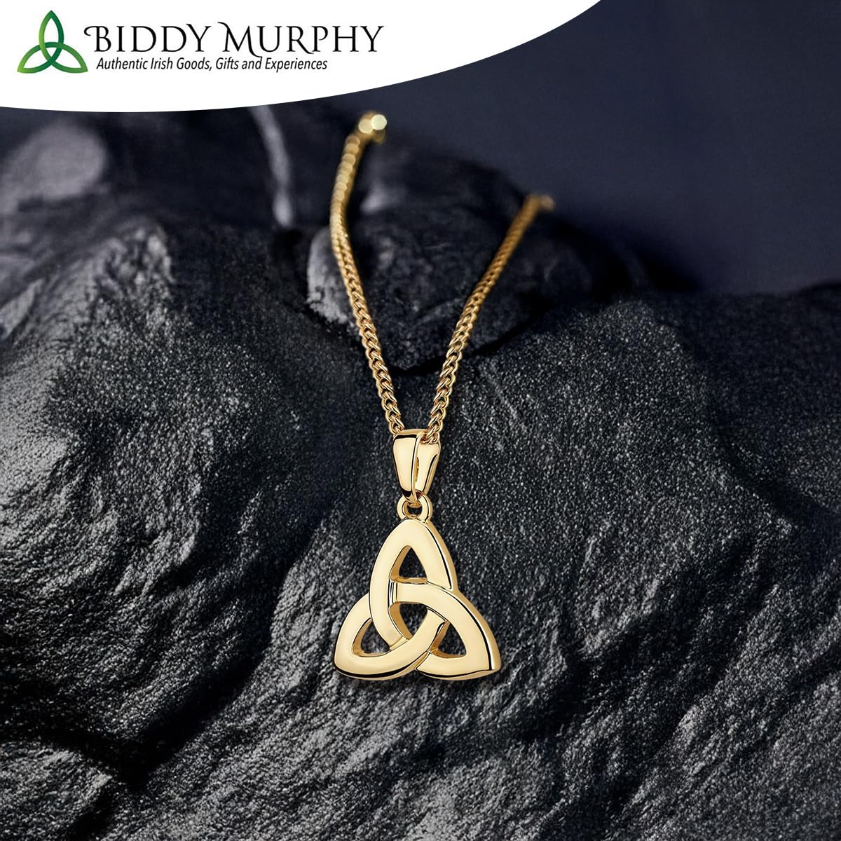 Gold-Plated Irish Trinity Knot Necklace - Made in Ireland