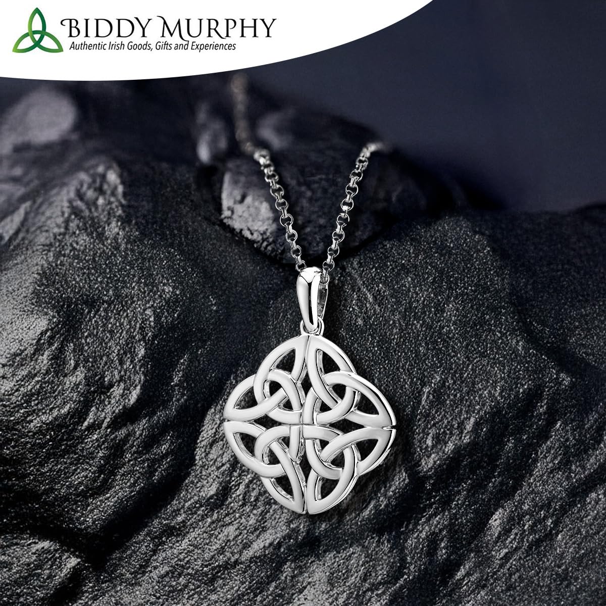 Sterling Silver Irish Celtic Knot Necklace: Symbol of Unending Love