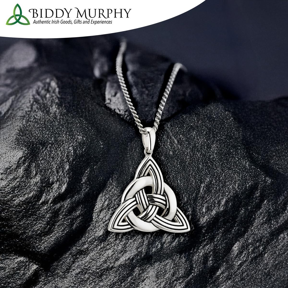 Sterling Silver Trinity Knot Necklace: Symbol of Enduring Love